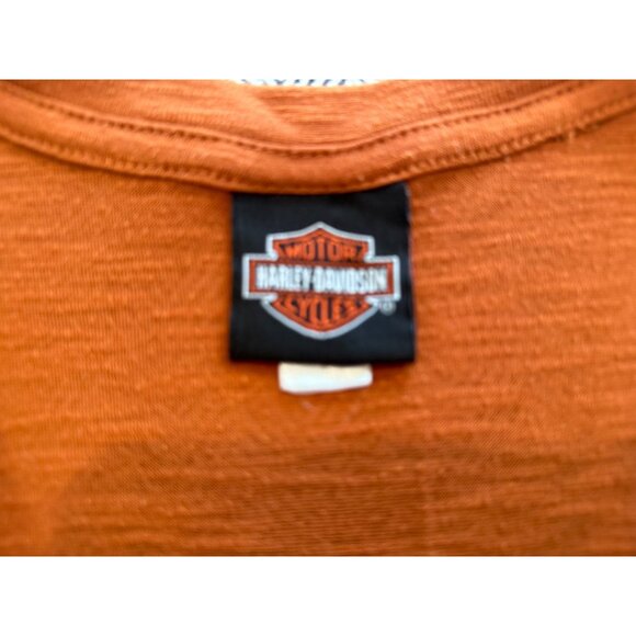 Harley-Davidson Womens Orange Graphic Tee M - Picture 3 of 9